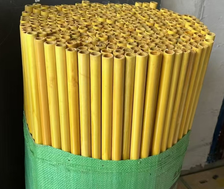 Yellow epoxy fiberglass rods and tubes