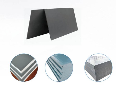 PVC Grey PVC Sheet — Rigid Polyvinyl Chloride sheet stock close-up, China factory supplier